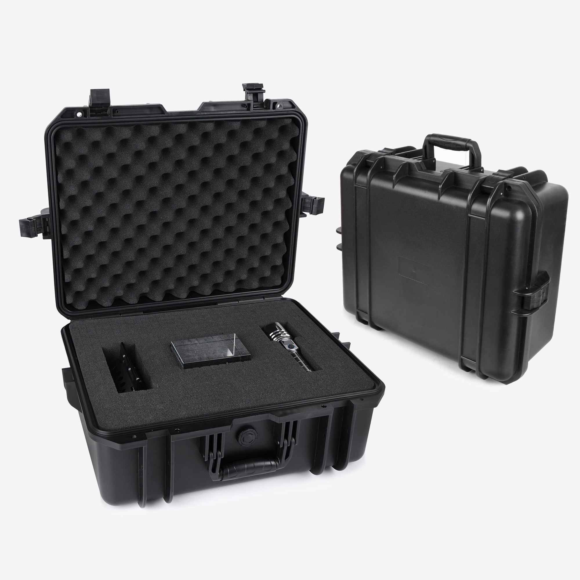 18.9x16.5x8.7 Inch Hard Case, Portable Weather Waterproof Protective Drone Case With Customizable Foam,to Fit your Drones, Black, Upgraded